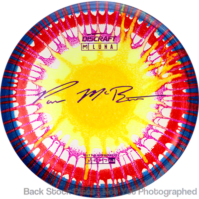 Discraft Elite Z Fly-Dyed Luna with Paul McBeth Large Signature Stamp