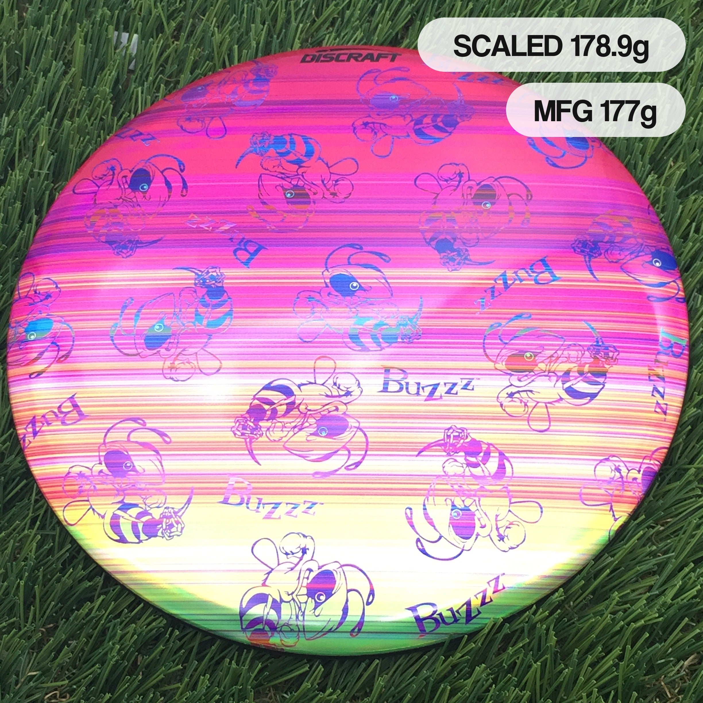 Discraft ESP Full Foil SuperColor Buzzz with Swarm on Chromatic Lines ...
