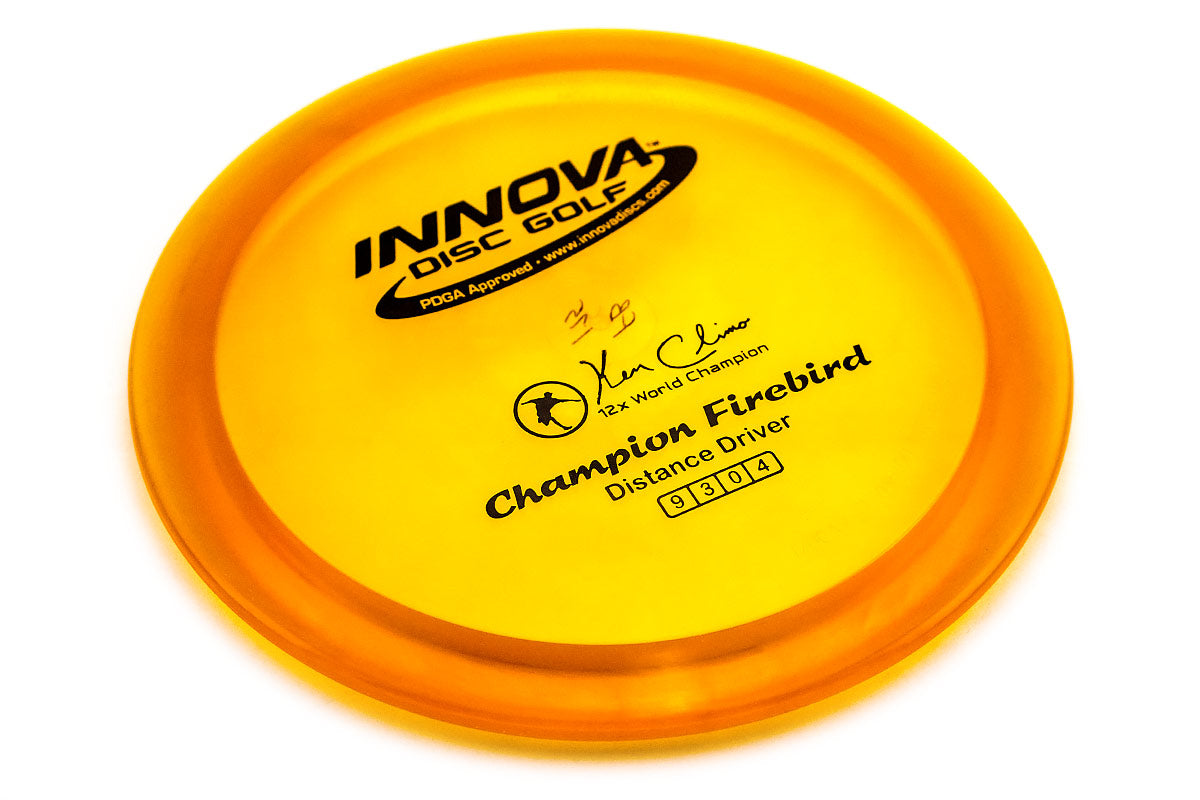 Innova Champion Firebird Distance Driver with Ken Climo 12x World Champion Stamp - Speed 9