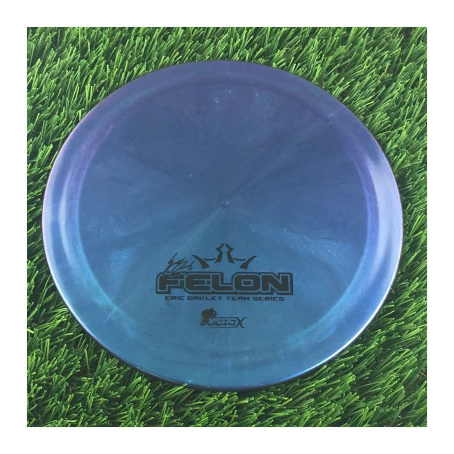 Dynamic Discs Lucid-X Chameleon Glimmer Felon Fairway Driver with Eric Oakley Team Series 2020 V3 Small Stamp - Speed 9