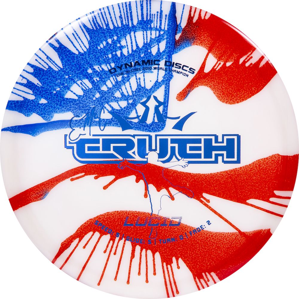 Dynamic Discs Lucid MyDye EMAC Truth Midrange with Eric McCabe 2010 World Champion Flag Dye Stamp - Speed 5