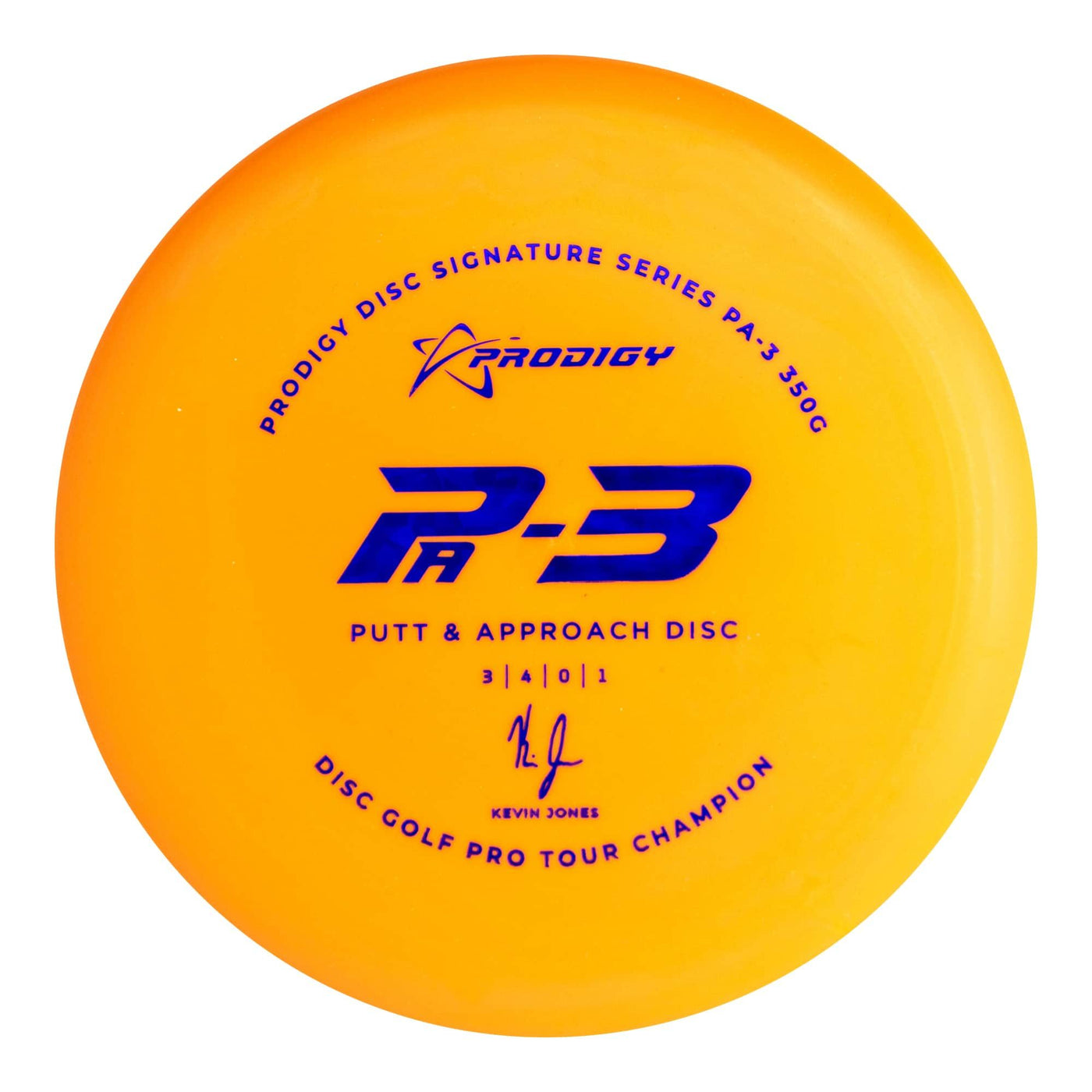 Prodigy 350G PA-3 Putter with 2022 Signature Series Kevin Jones - Disc Golf Pro Tour Champion Stamp - Speed 3
