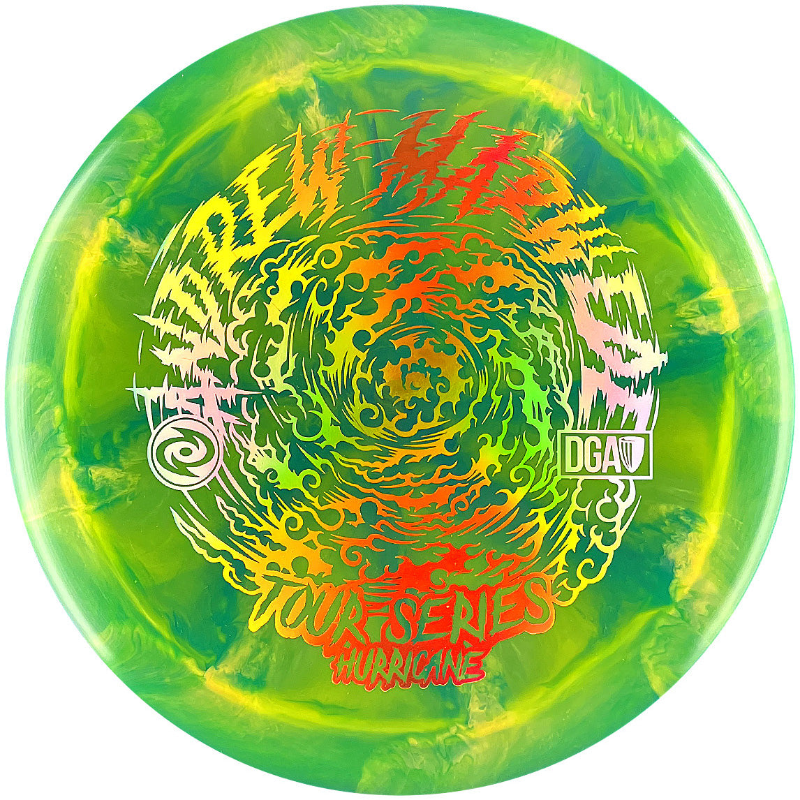 DGA Proline Swirl Hurricane Distance Driver with 2022 Andrew Marwede Tour Series Stamp - Speed 12