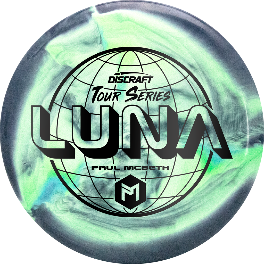 Discraft ESP Swirl Luna Putter with Paul McBeth Tour Series 2022 Stamp - Speed 3