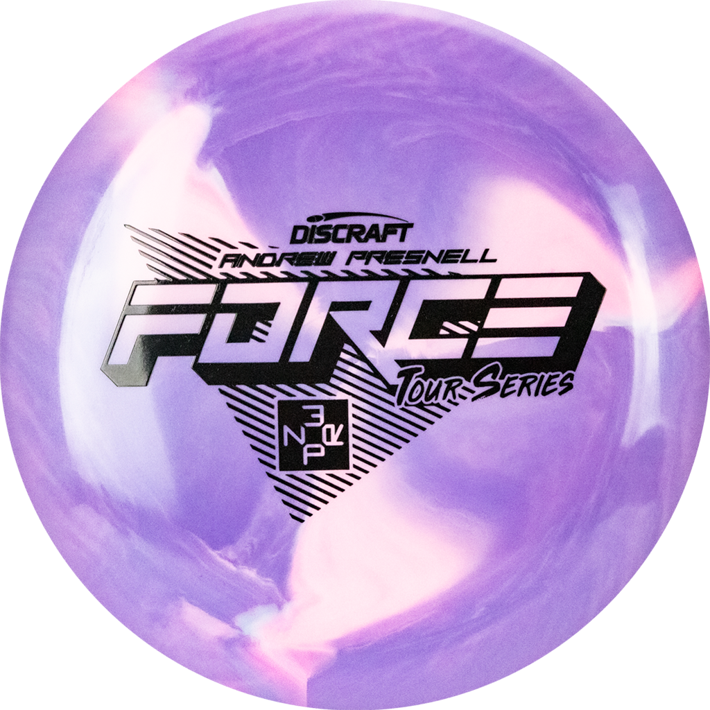 Discraft ESP Swirl Force Distance Driver with Andrew Presnell Tour Series 2022 Stamp - Speed 12