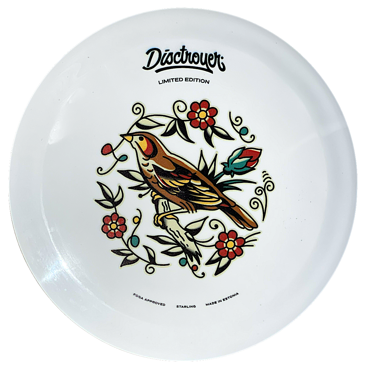 Disctroyer A-Medium Starling / Kuldnokk DD-13 Distance Driver with Colored Tattoo - Limited Edition Stamp - Speed 13