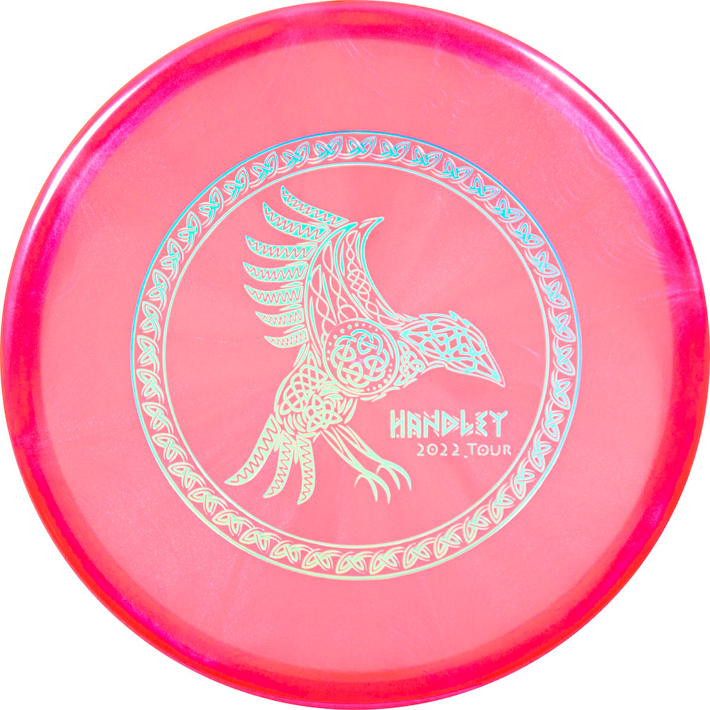 Dynamic Discs Lucid Chameleon Suspect with Holyn Handley 2022 Tour Celtic Knot Raven Stamp