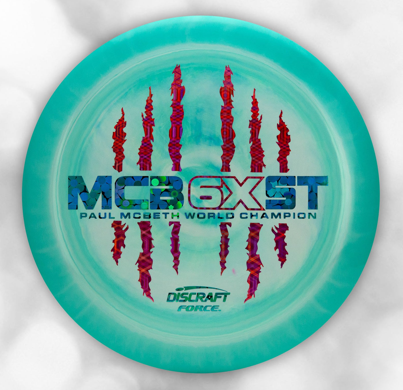 Discraft ESP Swirl Force Distance Driver with McBeast 6X Claw PM World Champ Stamp - Speed 12