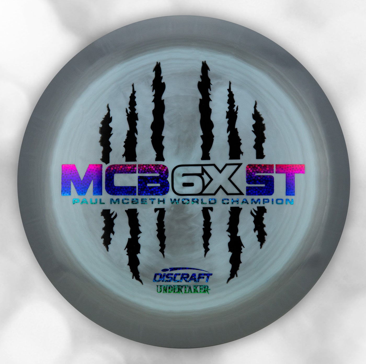 Discraft ESP Swirl Undertaker Fairway Driver with McBeast 6X Claw PM World Champ Stamp - Speed 9