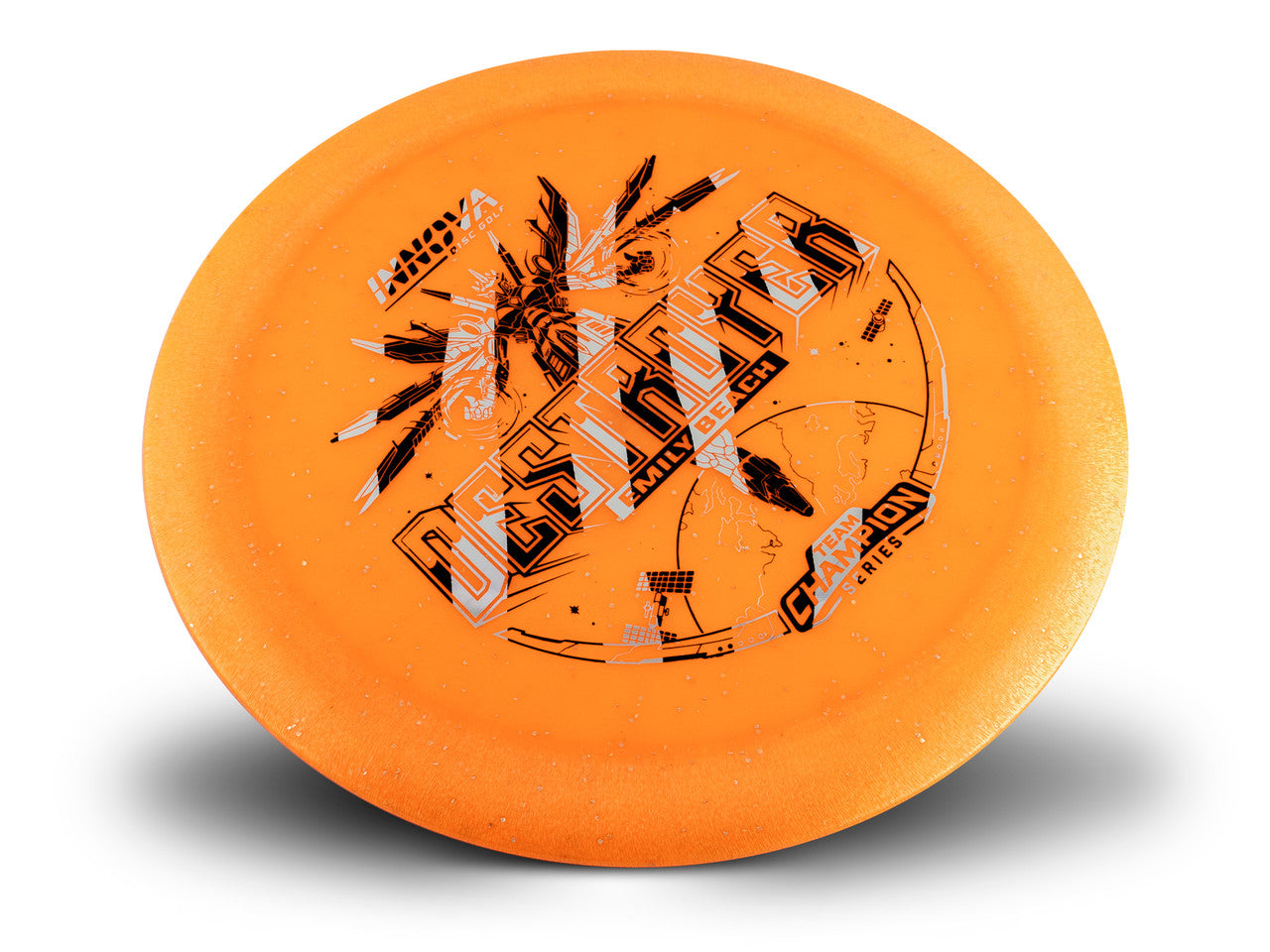 Innova Champion Metal Flake Color Glow Destroyer Distance Driver with Emily Beach - Tour Series - 2023 Stamp - Speed 12