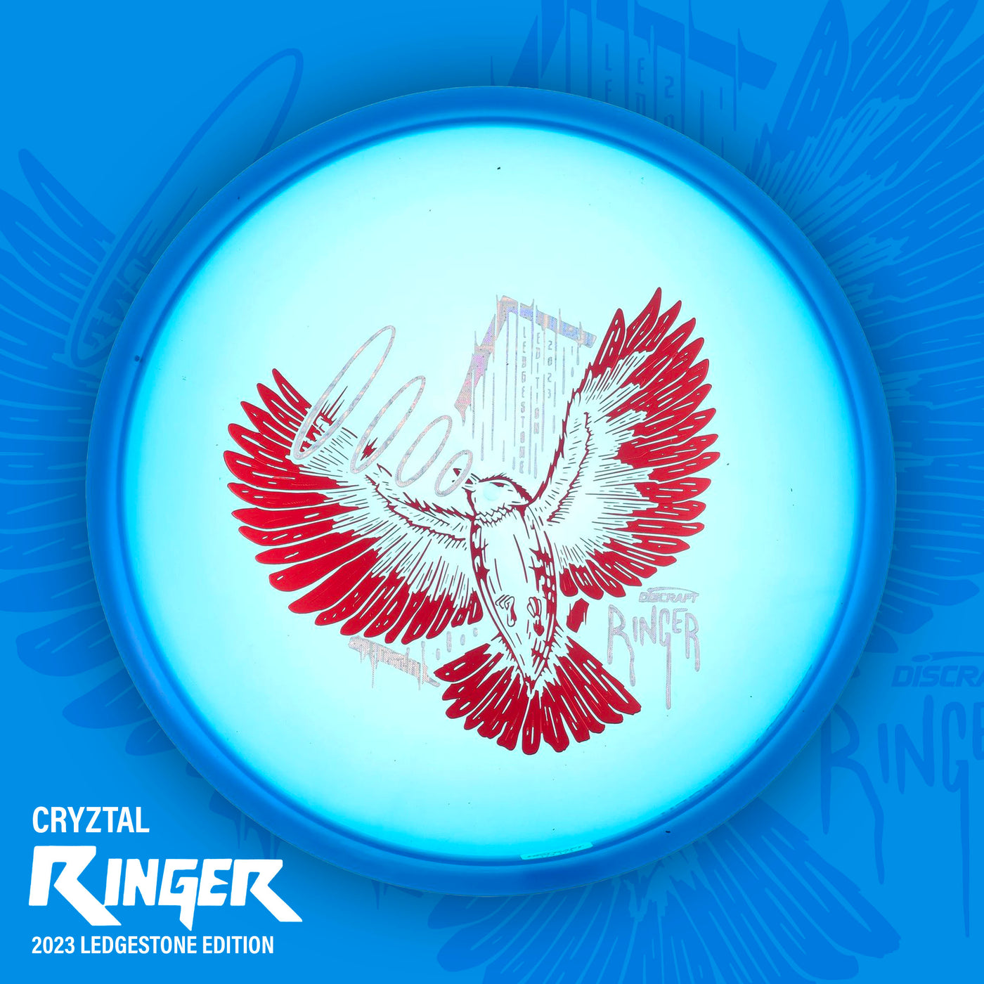 Discraft CryZtal Ringer Putter with 2023 Ledgestone Edition - Wave 1 Stamp - Speed 4