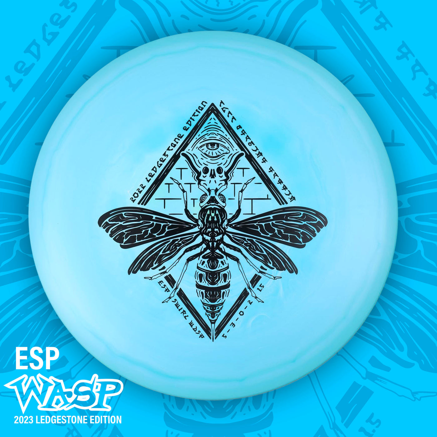 Discraft ESP Swirl Wasp Midrange with 2023 Ledgestone Edition - Wave 1 Stamp - Speed 5