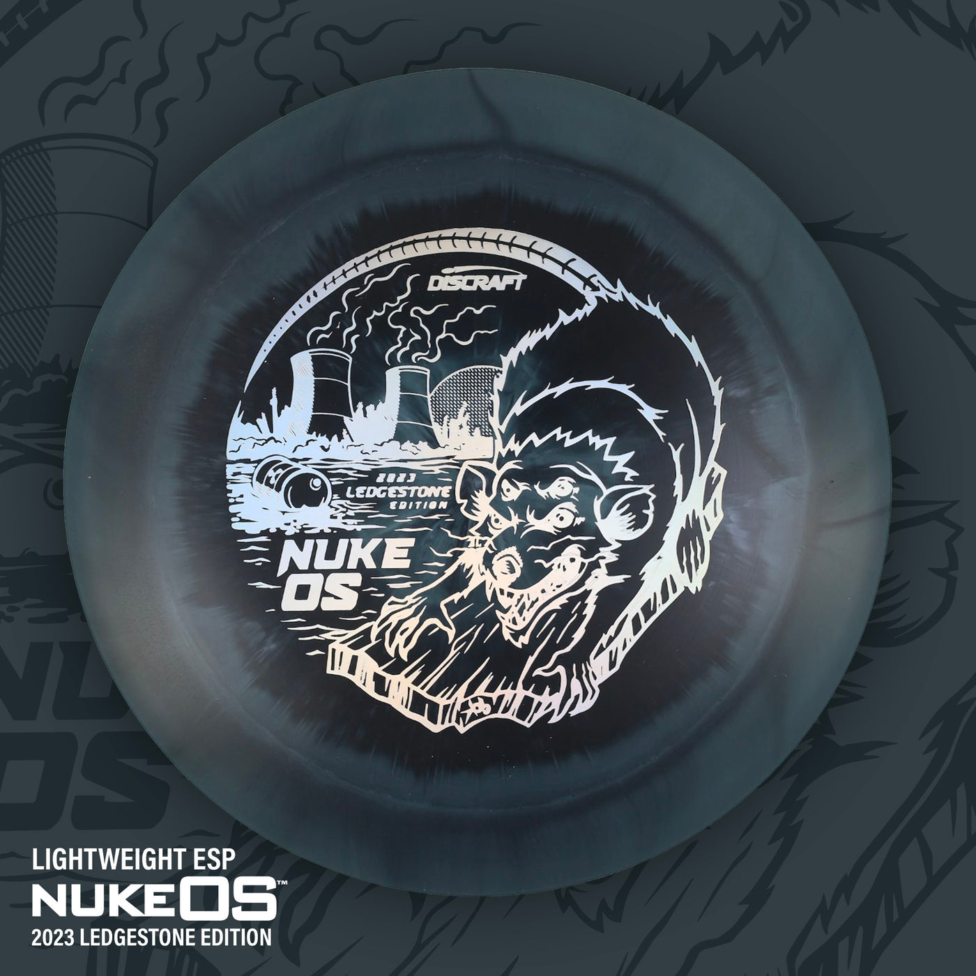 Discraft ESP Lite NukeOS Distance Driver with 2023 Ledgestone Edition - Wave 1 Stamp - Speed 13