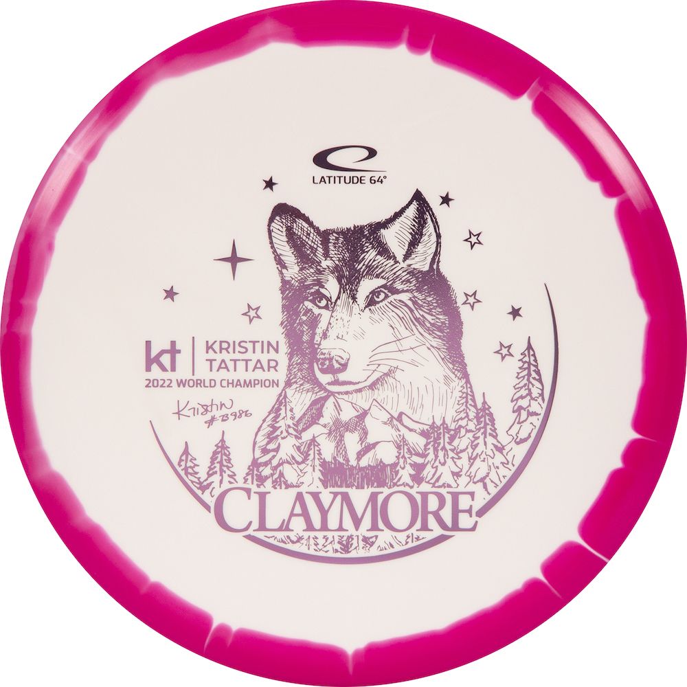 Latitude 64 Gold Line Orbit Claymore Midrange with Kristin Tattar #73986 - 2022 World Champion Team Series 2023 Stamp - Speed 5