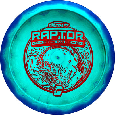 Discraft ESP Swirl Raptor Distance Driver with Aaron Gossage Tour Series 2023 Stamp - Speed 9