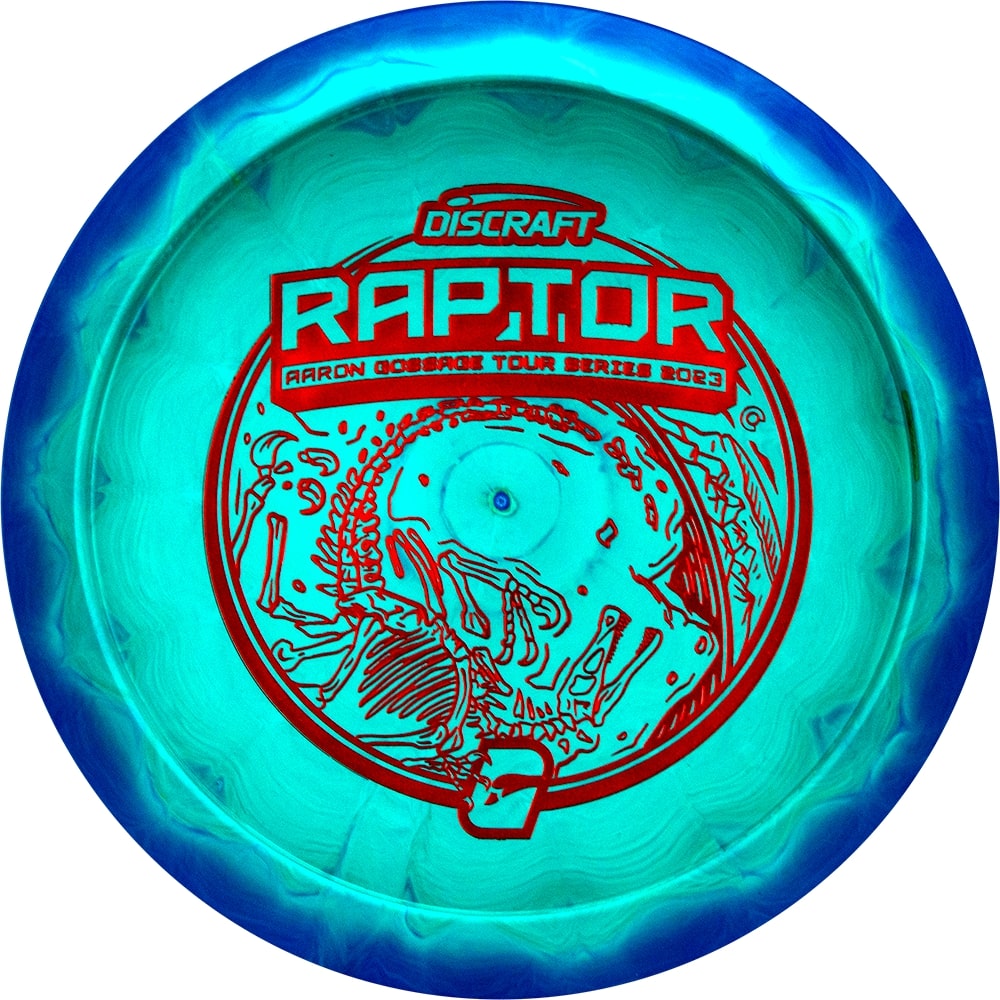 Discraft ESP Swirl Raptor with Aaron Gossage Tour Series 2023 Stamp