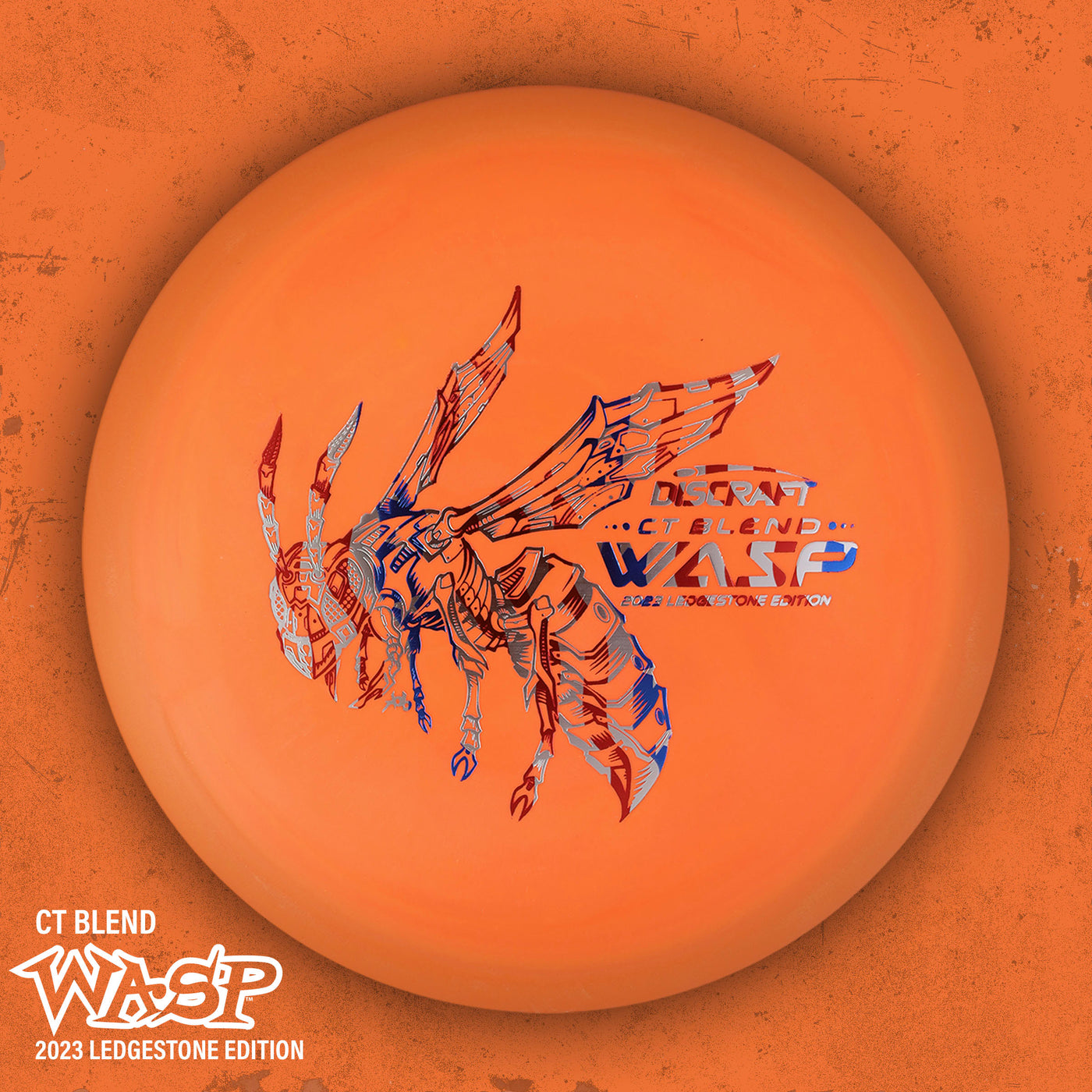 Discraft Crazy Tuff (CT) Blend Wasp Midrange with 2023 Ledgestone Edition - Wave 3 Stamp - Speed 5