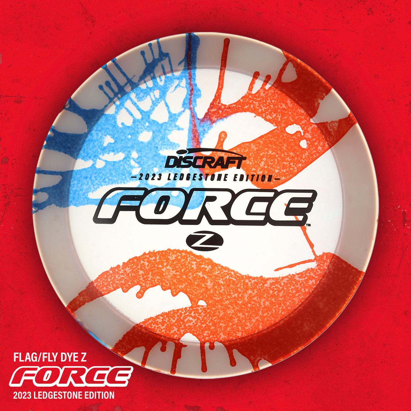 Discraft Elite Z Fly-Dyed Force Distance Driver with 2023 Ledgestone Edition - Wave 3 Stamp - Speed 12