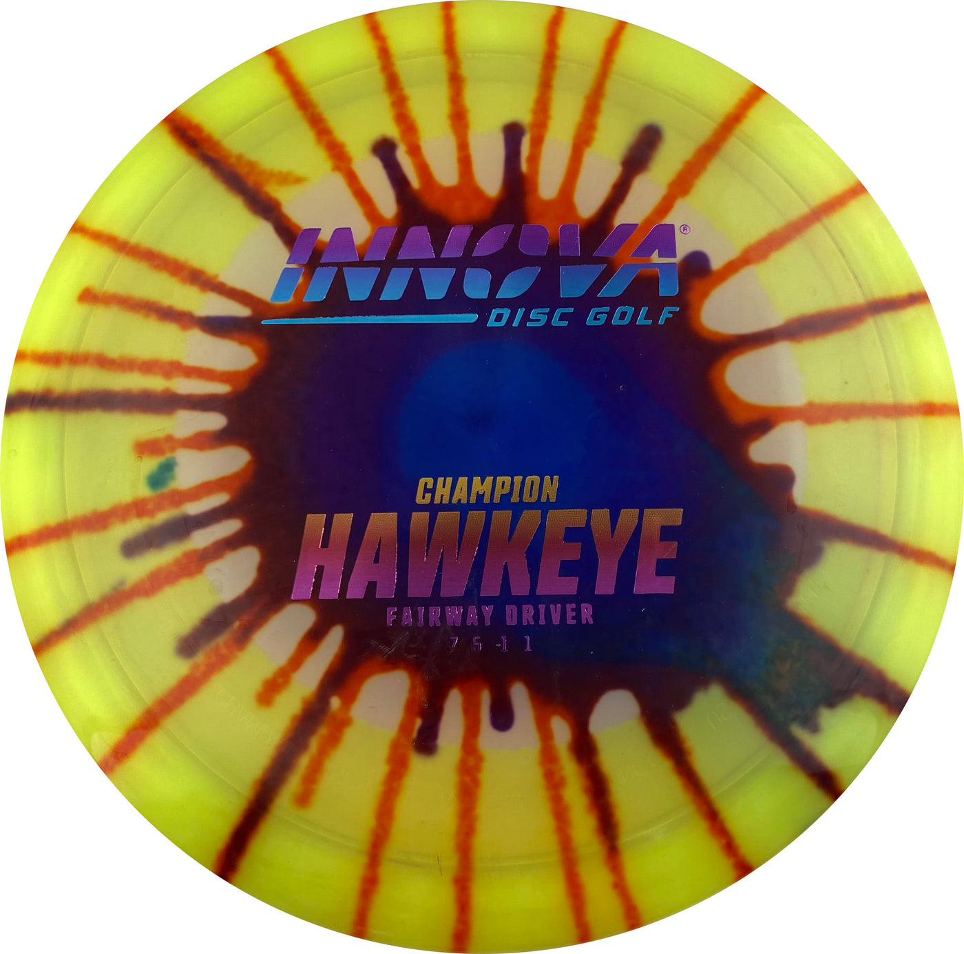 Innova Champion I-Dye Hawkeye Fairway Driver with Burst Logo Stock Stamp - Speed 7