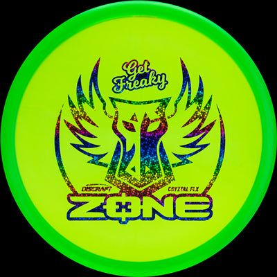 Discraft CryZtal Flx Zone Putter with Get Freaky Dark Horse Stamp - Speed 4
