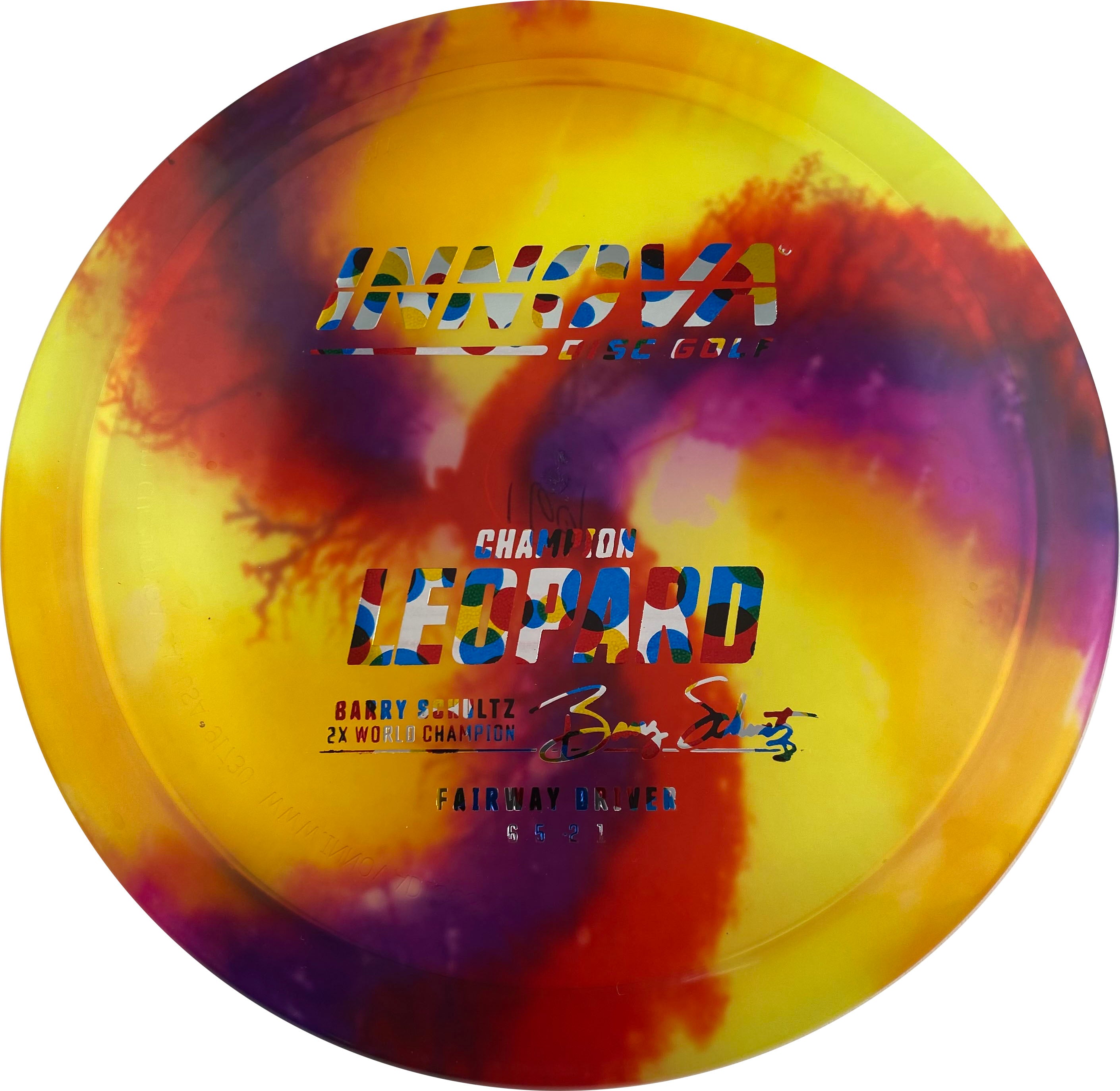 Innova Champion I-Dye Leopard Fairway Driver with Burst Logo Barry Sch ...