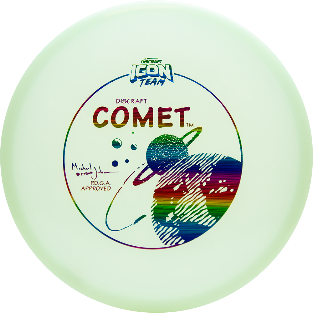 Discraft Elite Z UV Comet Midrange with Michael Johansen Signature Icon Team Stamp - Speed 4