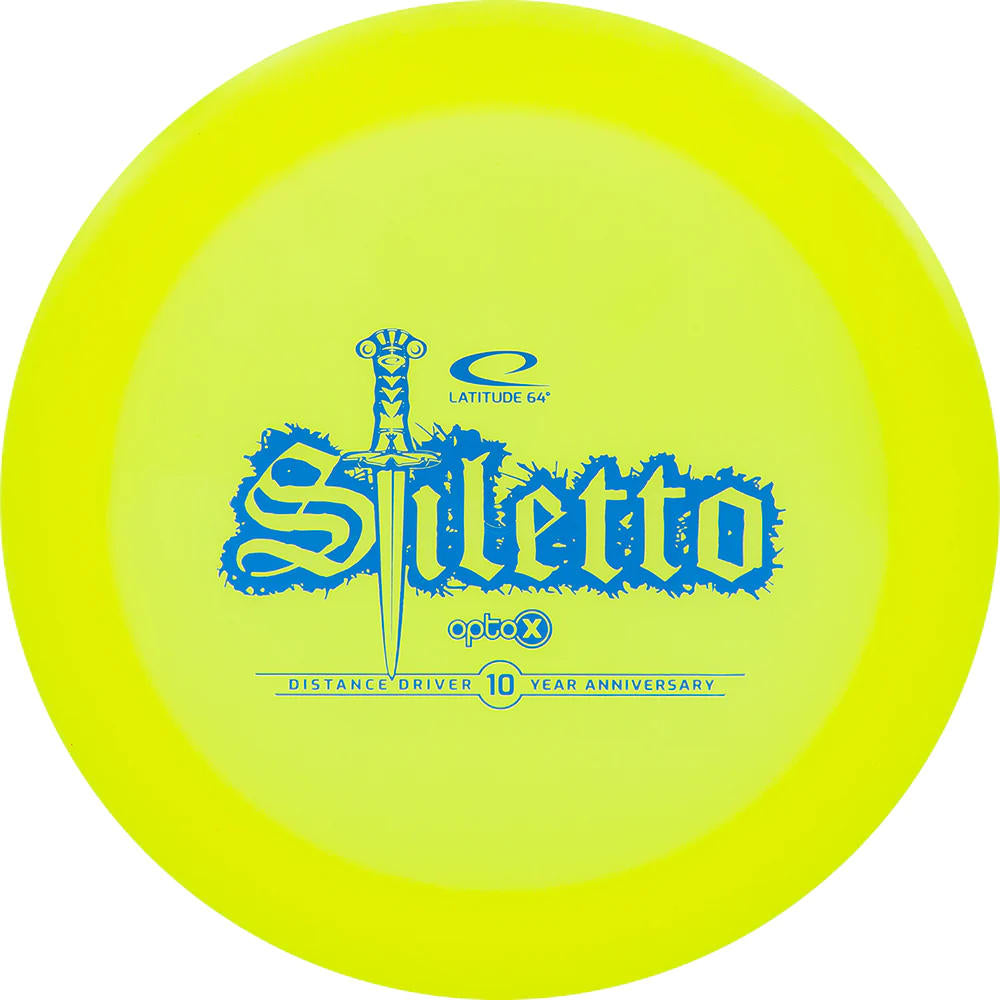 Latitude 64 Opto-X Stiletto Distance Driver with 10 Year Anniversary Sword Stamp - Speed 13