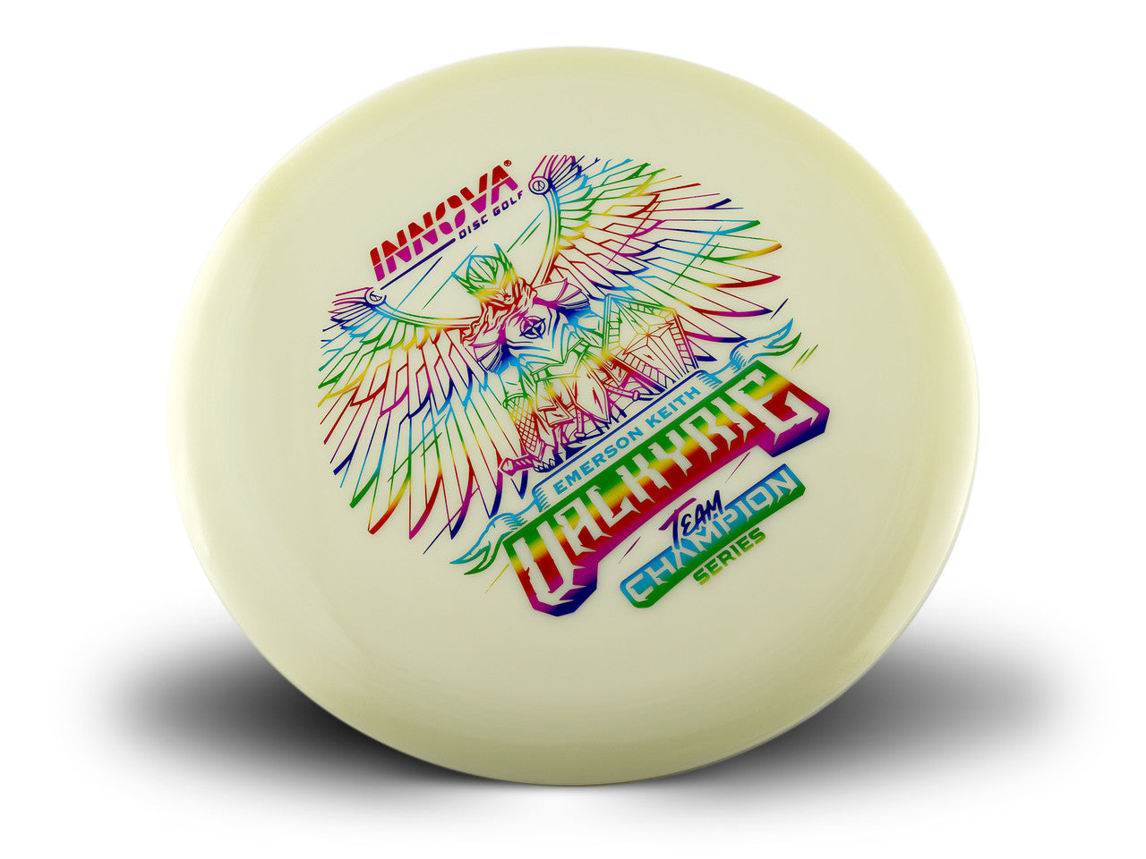Innova Proto Glow Star Valkyrie Distance Driver with Emerson Keith Team Champion Tour Series 2024 Stamp - Speed 9