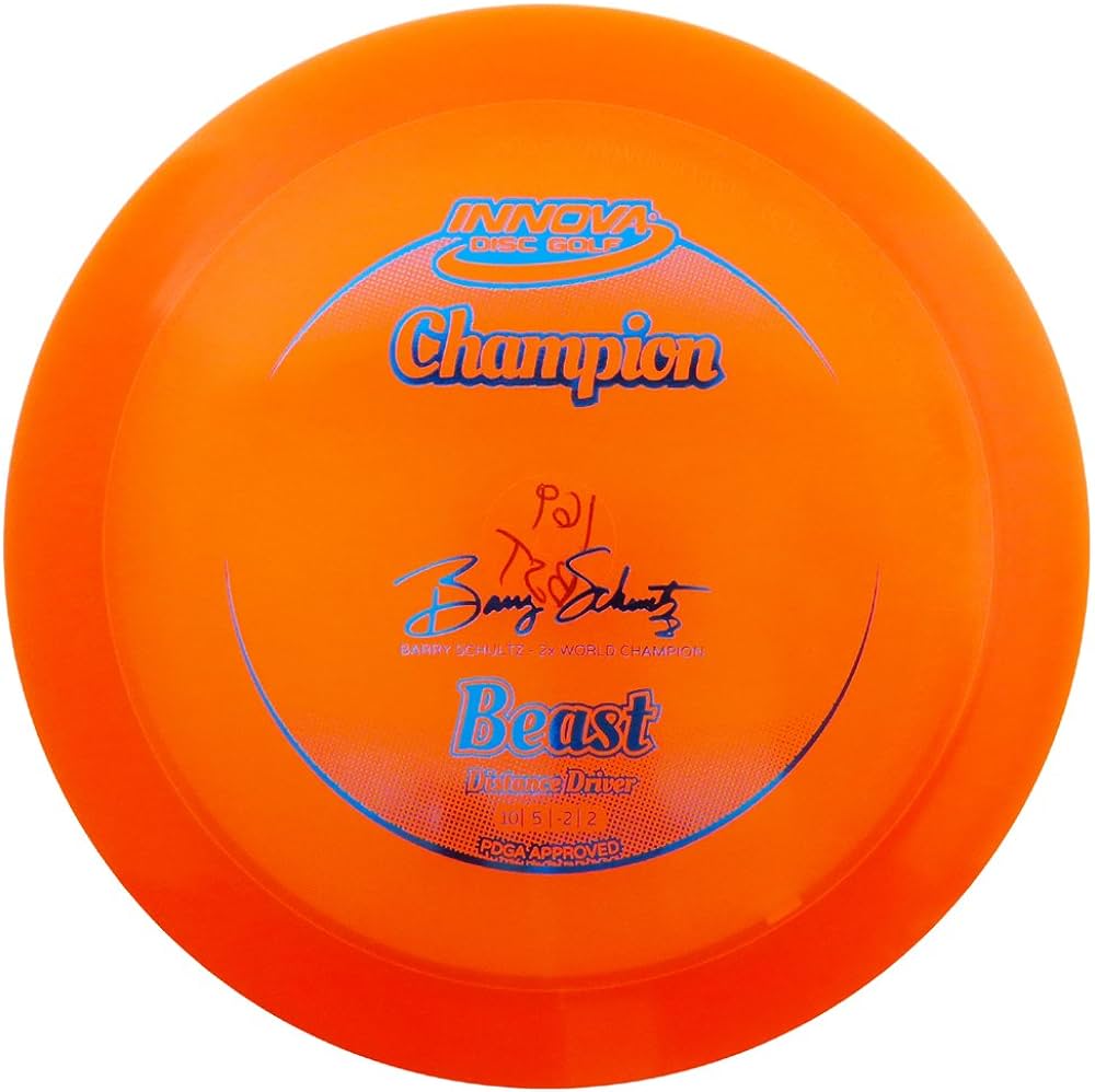Innova Champion Beast Distance Driver with Barry Schultz - 2x World Champion Circle Fade Stock Stamp - Speed 10