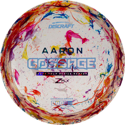 Discraft Jawbreaker Z FLX Raptor Distance Driver with Aaron Gossage 2024 Tour Series Stamp - Speed 9