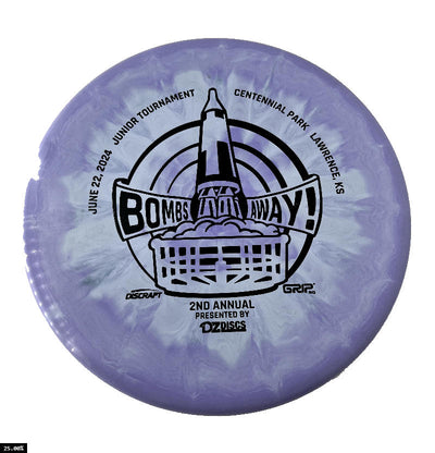 Discraft ESP Swirl Zone Putter with Bombs Away Junior Tournament 2024 | Lawrence, KS | Presented by DZDiscs, Discraft, and GRIPeq w/ 2023 Discraft Tour Series Bottom Stamp Stamp - Speed 4