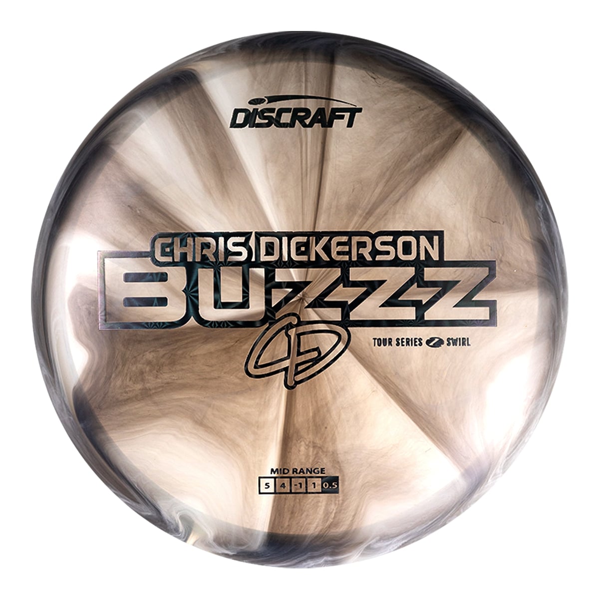 Discraft Elite Z Swirl Buzzz Midrange with Chris Dickerson 2025 Tour Series Stamp - Speed 5