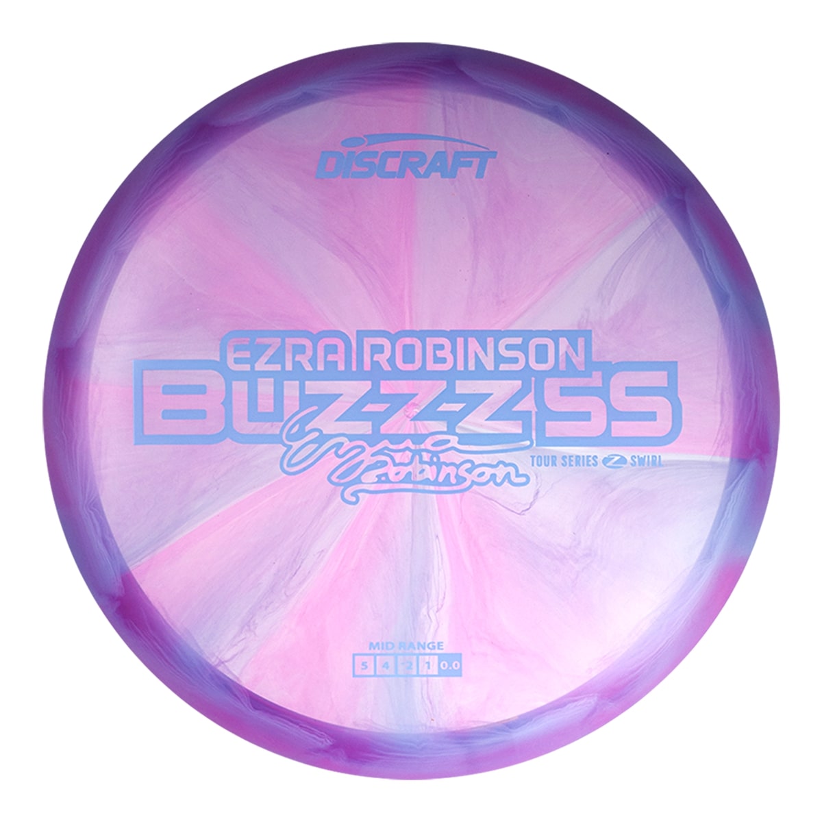 Discraft Elite Z Swirl BuzzzSS Midrange with Ezra Robinson 2025 Tour Series Stamp - Speed 5
