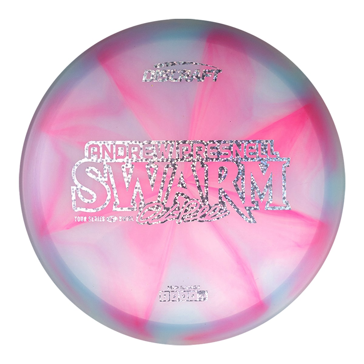 Discraft Elite Z Swirl Swarm Midrange with Andrew Presnell 2025 Tour Series Stamp - Speed 5