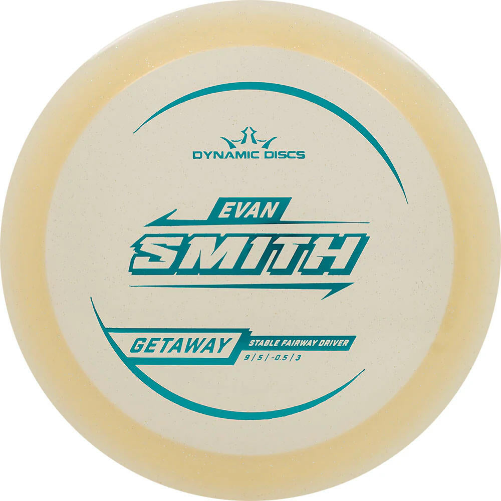 Dynamic Discs Lucid Gold Metal Flake Getaway Fairway Driver with Evan Smith 2025 Signature Mold Stamp - Speed 9