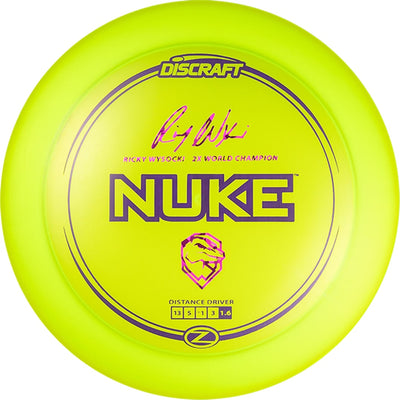 Discraft Elite Z Nuke Distance Driver with Ricky Wysocki - 2x World Champion Signature Stamp - Speed 13