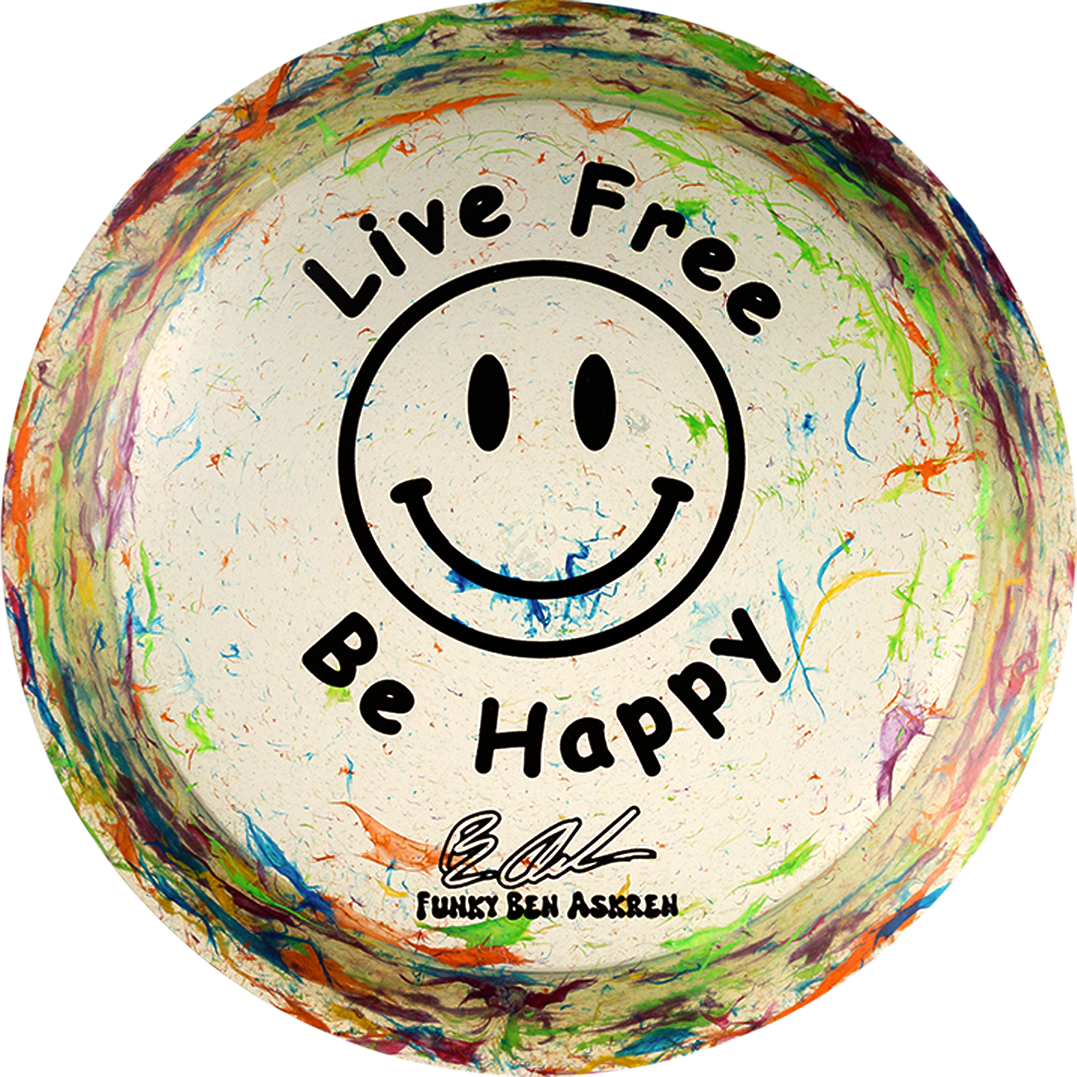 Discraft Elite Z Jawbreaker Thrasher Distance Driver with Live Free - Be Happy - Funky Ben Askren Fundraiser Stamp - Speed 12