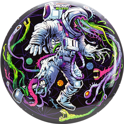 Discraft ESP SuperColor Buzzz Midrange with Astronaut by Brian Allen Stamp - Speed 5