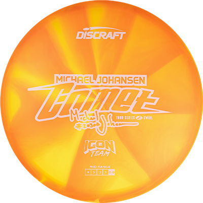 Discraft Elite Z Swirl Comet Midrange with Michael Johansen Tour Series Icon Team - 2025 Stamp - Speed 4