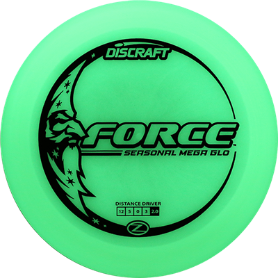 Discraft Mega-Glow Force Distance Driver with Simple Stock Stamp - Speed 12