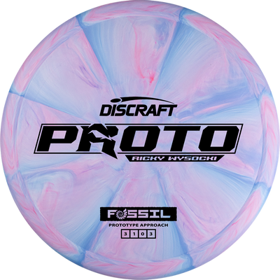 Discraft Crazy Tough CT Swirl Fossil Putter with Proto Ricky Wysocki - Prototype Approach Stamp - Speed 3