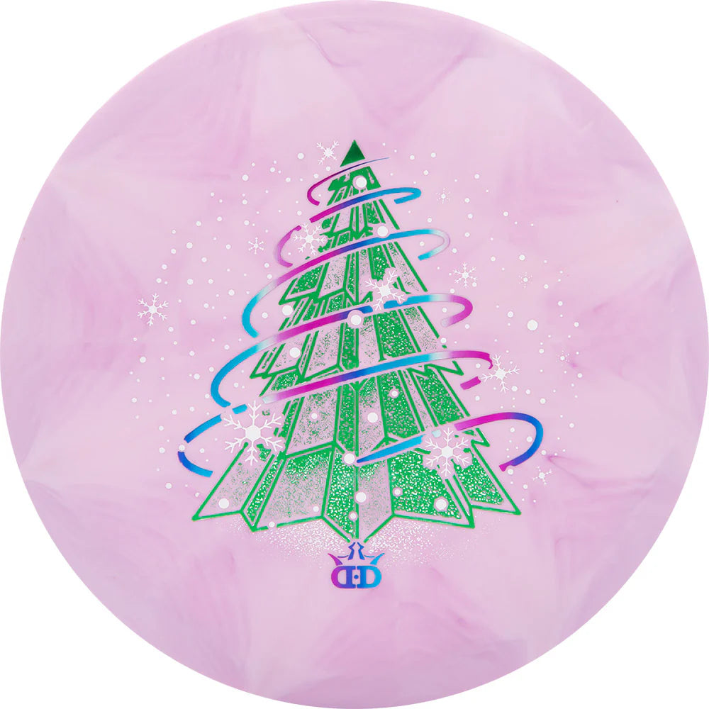 Dynamic Discs Fuzion-X Burst Maverick Fairway Driver with 2025 Holiday Symmetry Spruce Stamp - Speed 7