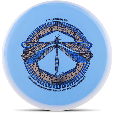 Latitude 64 Zero Medium Moonshine Glow Orbit Pure Putter with Kristin Latt 2026 Team Series Dragonfly Stamp - Speed 3