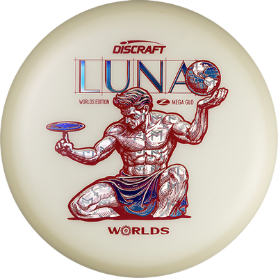 Discraft Mega-Glow Luna Putter with 2026 Worlds Spirit of Detroit Stamp - Speed 3