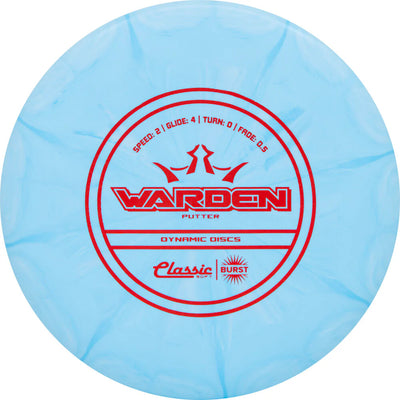 Dynamic Discs Classic Soft Burst Warden Putter with Burst Logo Stock Stamp - Speed 2