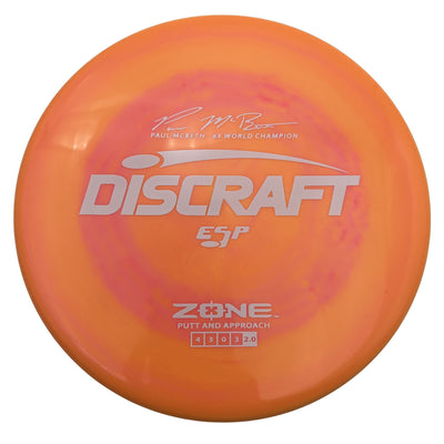 Discraft ESP Zone Putter with Paul McBeth - 6X World Champion - Signature - Reticle Stamp - Speed 4