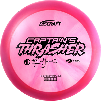 Discraft Elite Z Swirl Captain's Thrasher Distance Driver with Missy Gannon 2026 Stamp - Speed 12