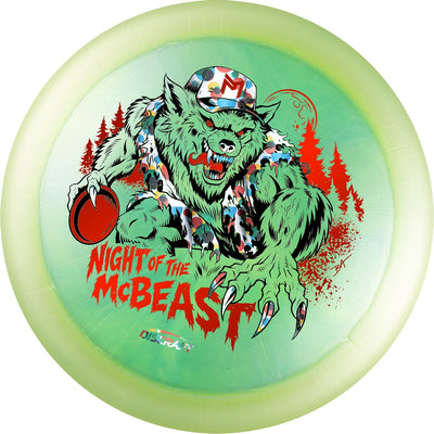 Discraft Big Z ColorShift Ares Distance Driver with Limited Edition (LE) Night of the McBeast - Art by Brian Allen - Halloween 2026 Stamp - Speed 12