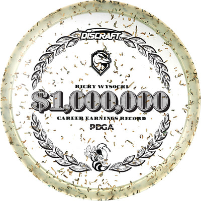 Discraft Elite Z Shredded Money Buzzz Midrange with Ricky Wysocki $1,000,000 Career Earnings Record - Commemorative Million Dollar Stamp - Speed 5