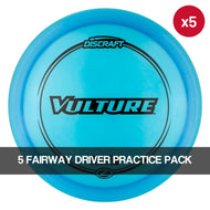 Discraft Elite Z Vulture 5 Fairway Driver Practice Pack: 173.1g to 174.0g [Disc and Stamp Colors May Vary]